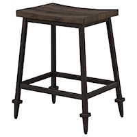 Backless Industrial Counter Stool