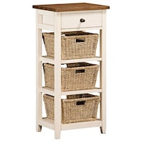 End Table with 3 Baskets and Drawer