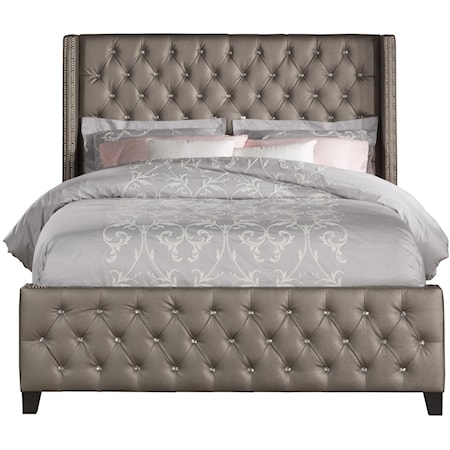 King Queen Bed Set with Rails