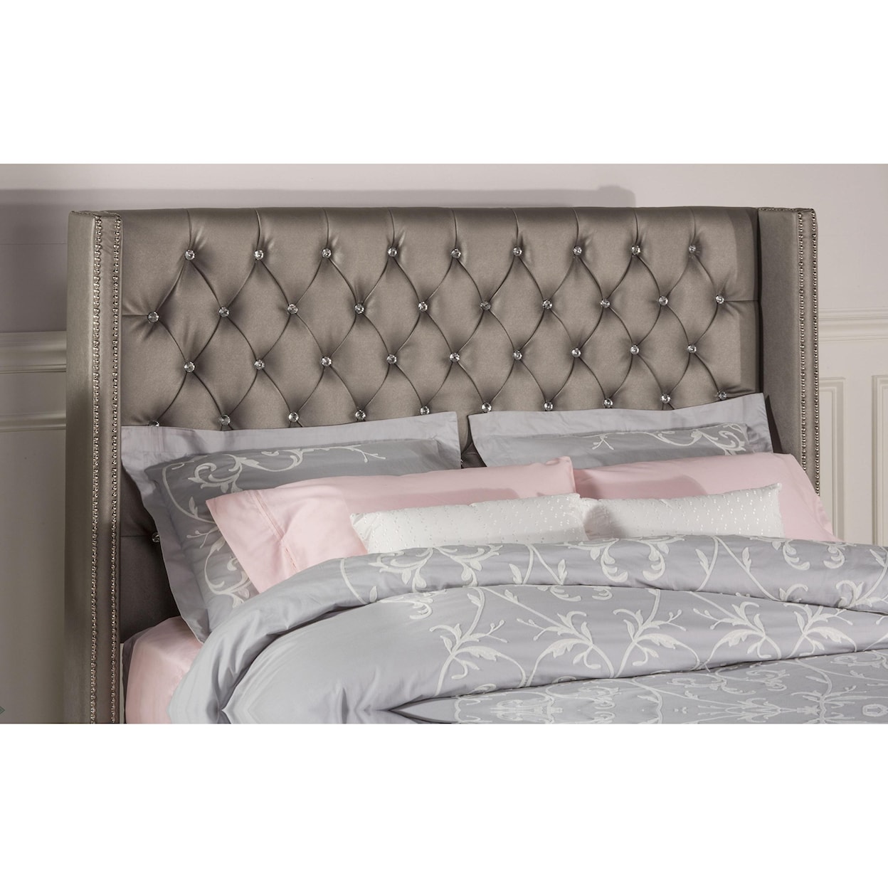 Hillsdale Memphis King Queen Bed Set with Rails