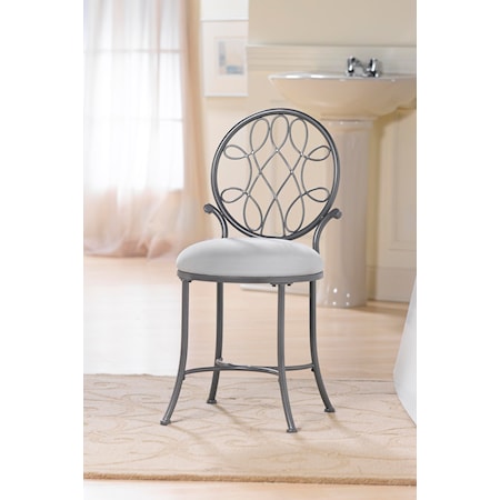 O'Malley Vanity Stool with a Knot Design