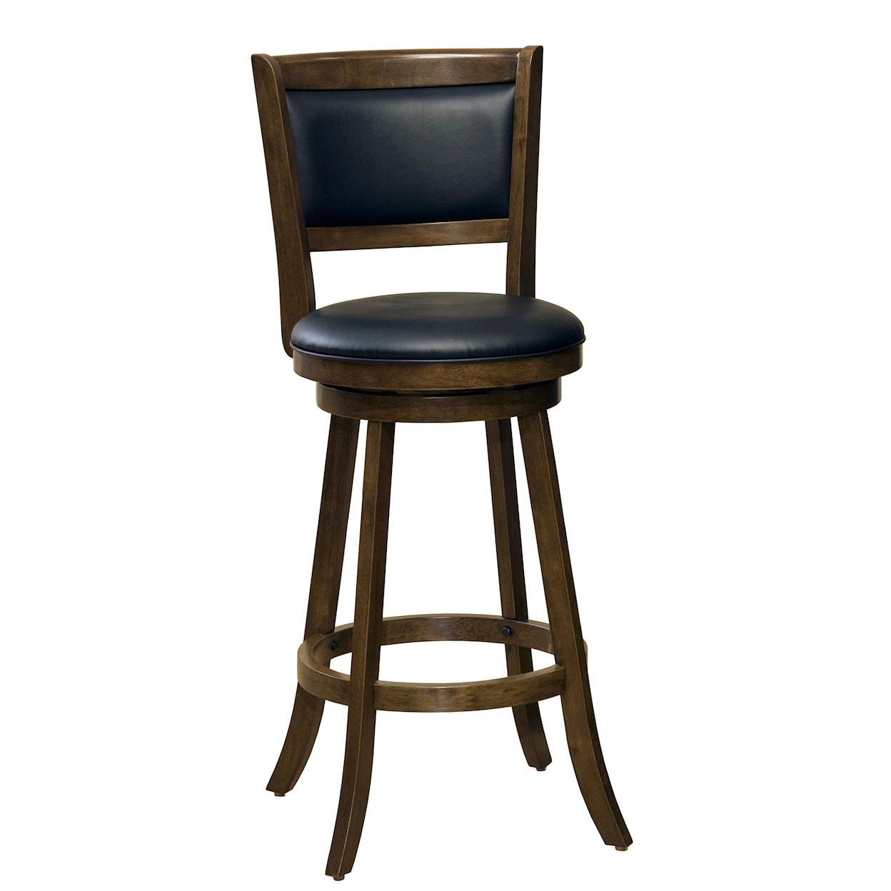 Hillsdale Wood Stools 24" Counter Height Dennery Swivel Bar Stool