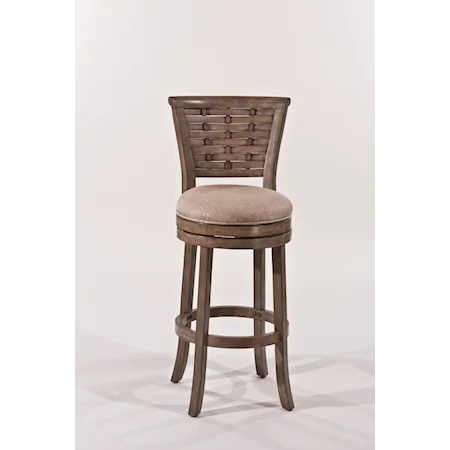 Wooden Swiveling Bar Height Stool