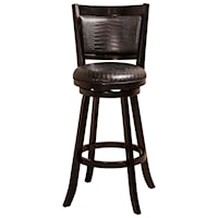 Fauz Leather Croc-Skin Design Swivel Bar Stool