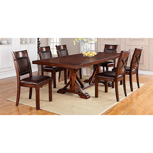 Warehouse M Adirondack 7-Piece Dining Table Set with 