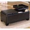 Homelegance Furniture 458-459 PVC Ottoman with 2 Storage/Covers