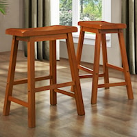 24 Inch Stool with Curved Saddle Seat