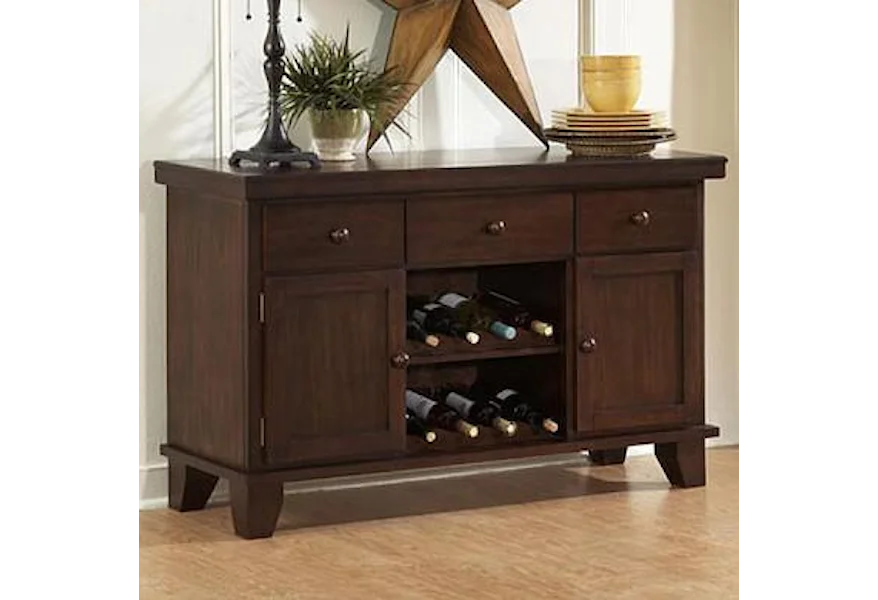 Ameillia Server with Two Wine Racks by Homelegance at Dream Home Interiors