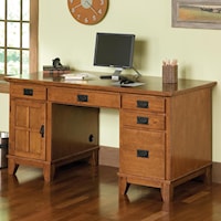 5 Drawer Double Pedestal Desk