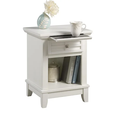 Single Drawer Nightstand with Pullout Surface