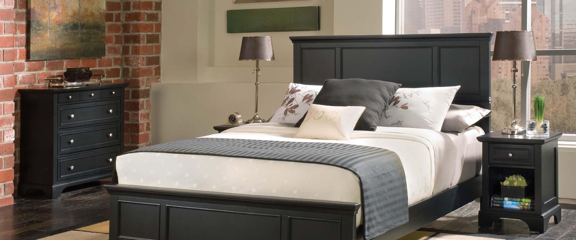 Queen Panel Bed, Nighstand, & Chest Bedroom Set