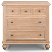 Country Style 3-Drawer Bedside Chest