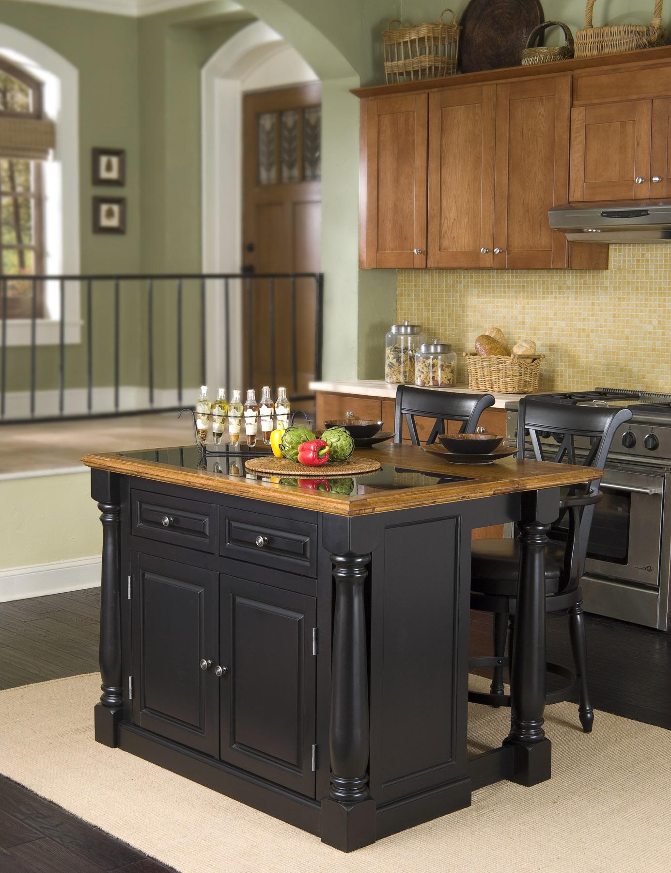 homestyles Monarch Kitchen Island with Granite Top
