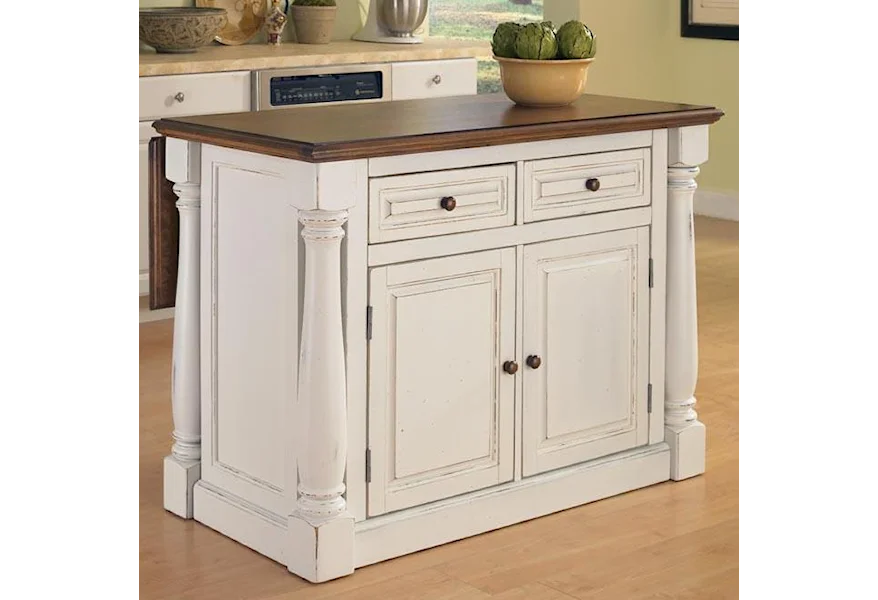 Monarch Kitchen Island with Wood Top by homestyles at Sam Levitz Furniture