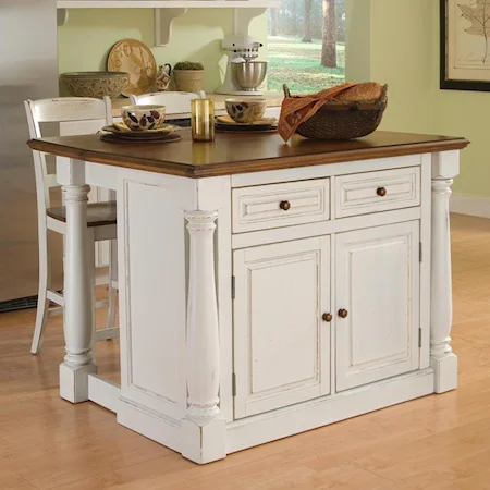 Kitchen Island with Two Stools