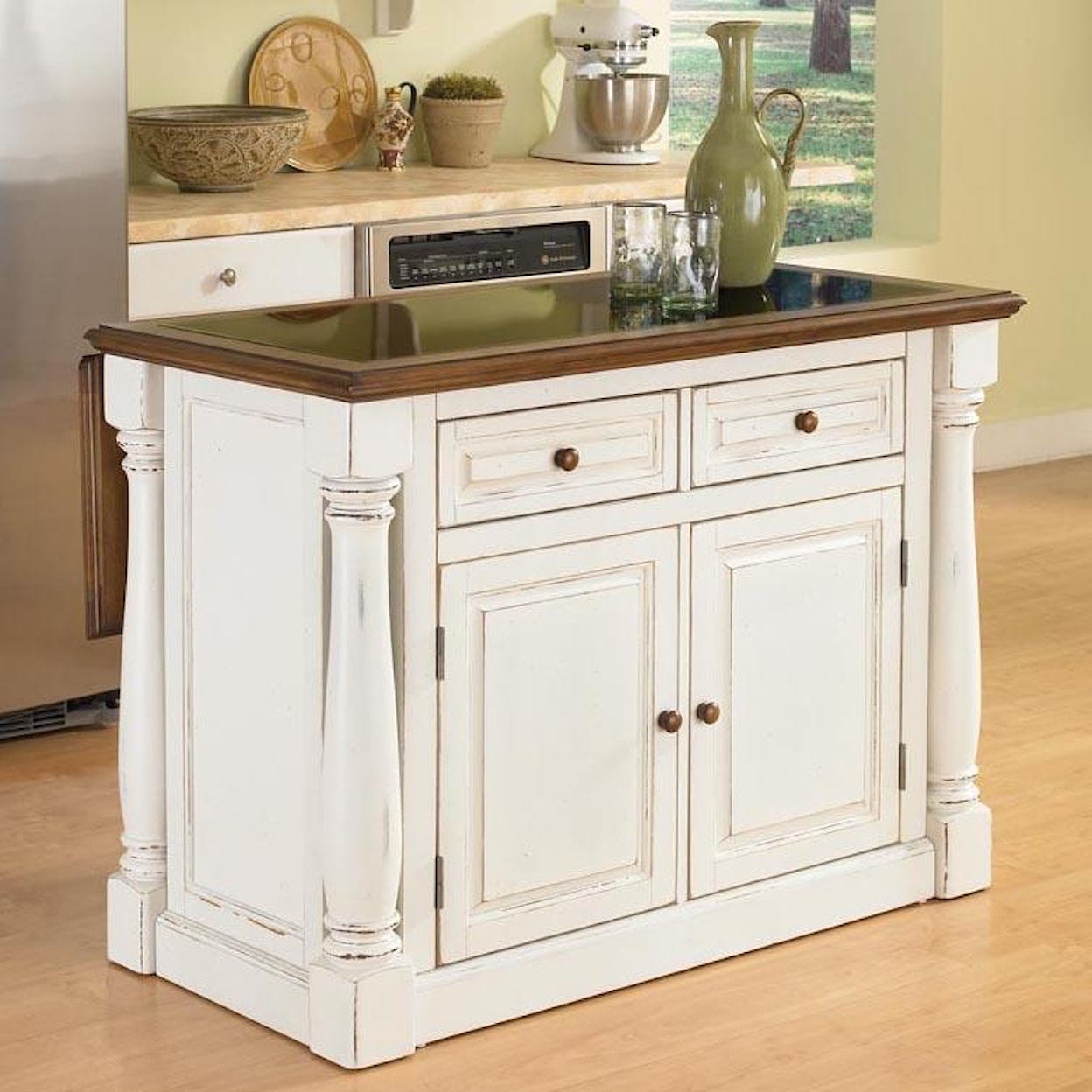 homestyles Monarch Kitchen Island with Granite Top