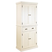 Coastal 4-Door Pantry with Adjustable Shelves