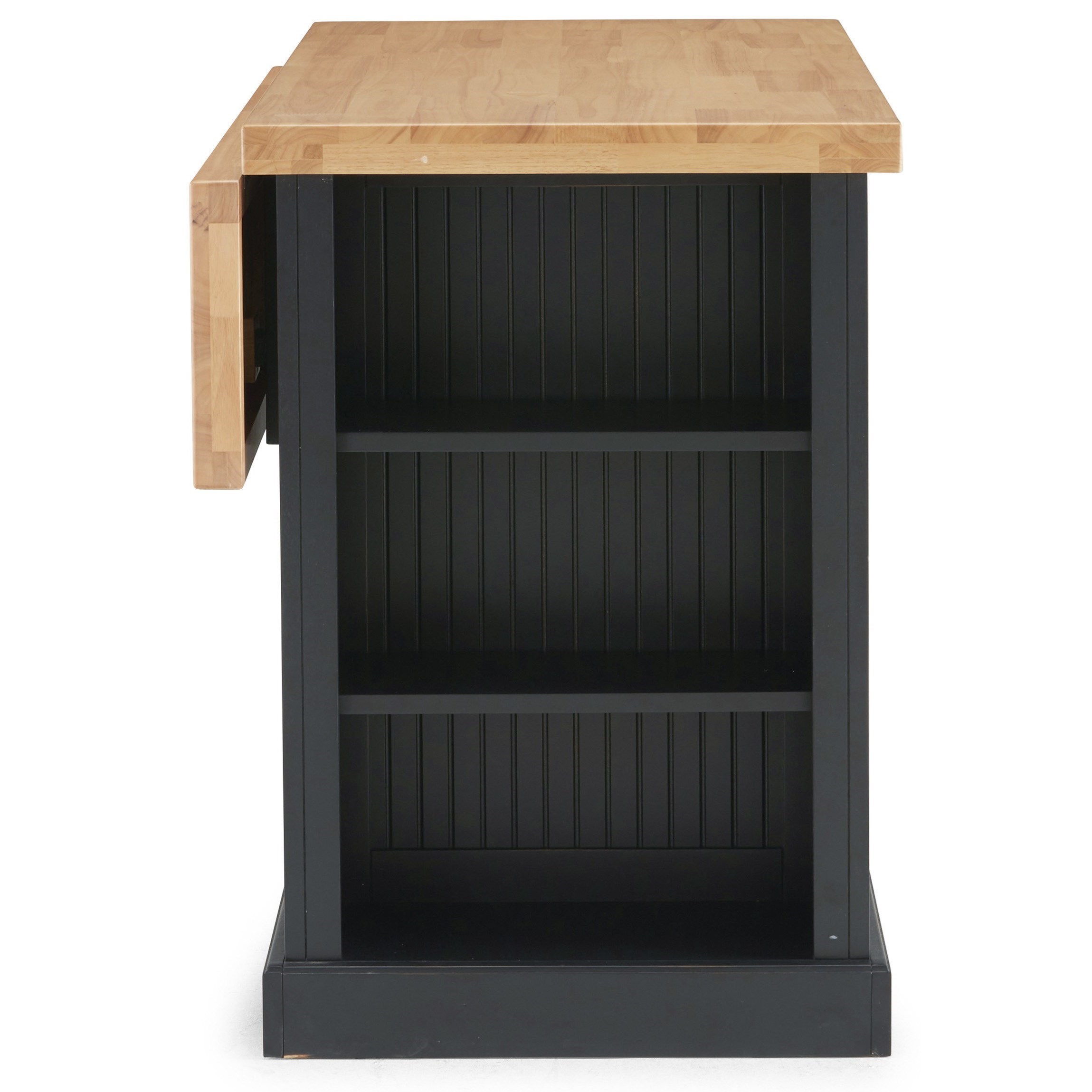 homestyles Nantucket Coastal Kitchen Island with Drop Leaf ...
