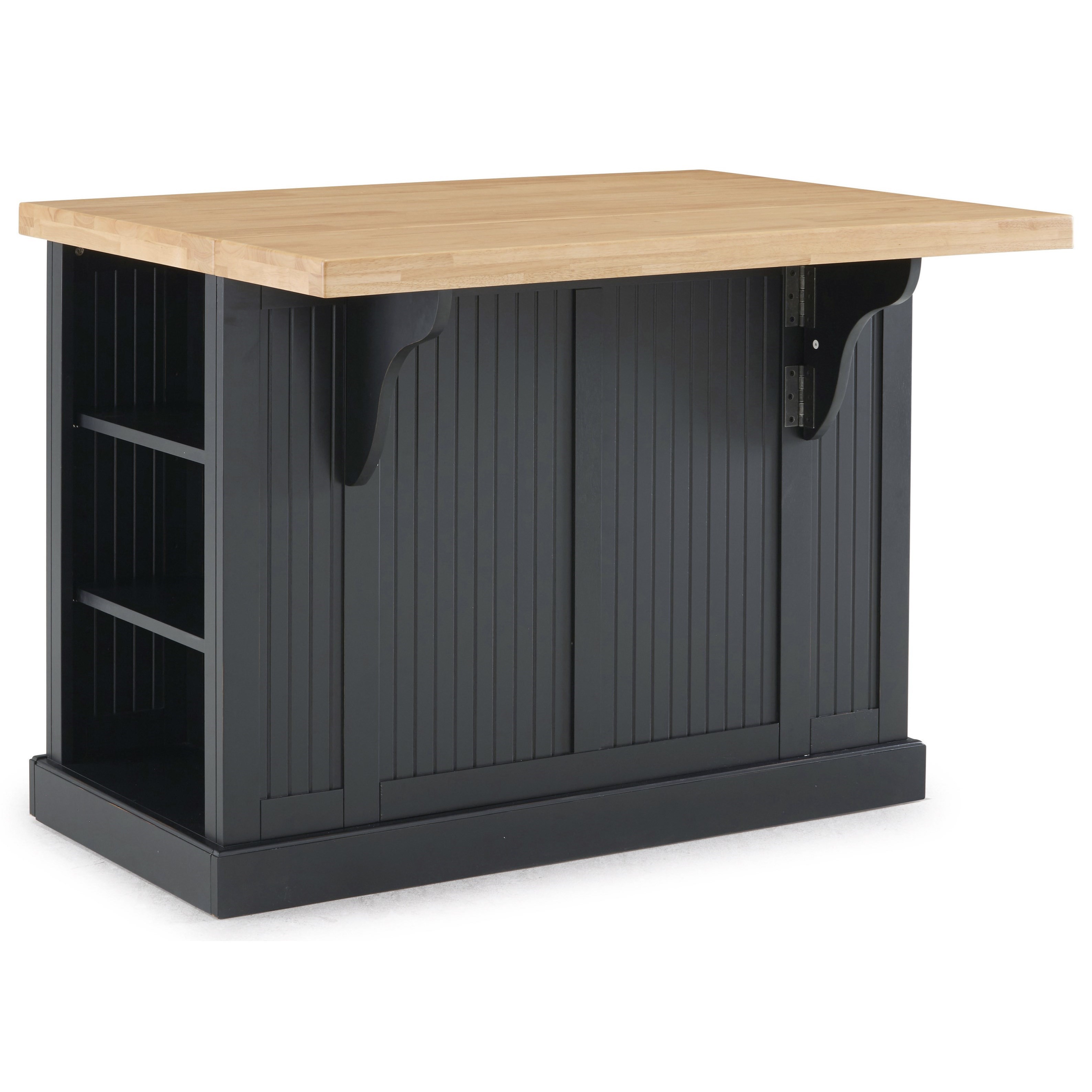 homestyles Nantucket Coastal Kitchen Island with Drop Leaf ...