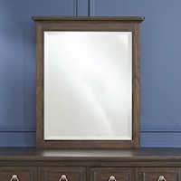 Traditional Dresser Mirror with Beveled Edge