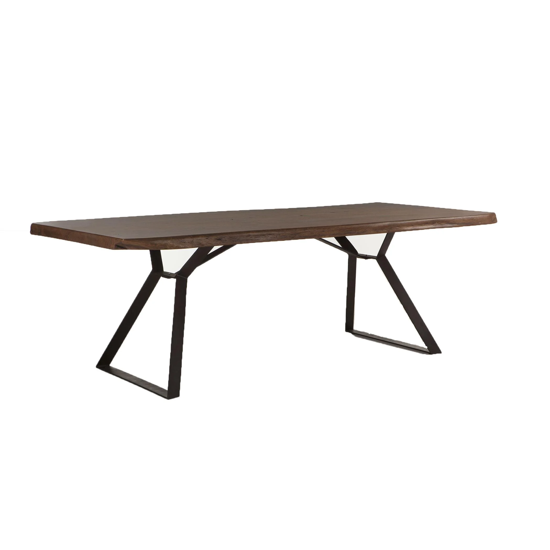 Home Trends & Design FLL FLLDT80WNB+T Casual 80" Wood Top Dining