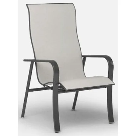 Outdoor High Back Sling Dining Chair