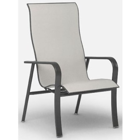 Outdoor High Back Sling Dining Chair