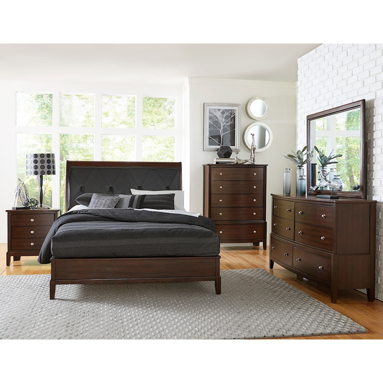 Home Style Wickham King Upholstered Bed