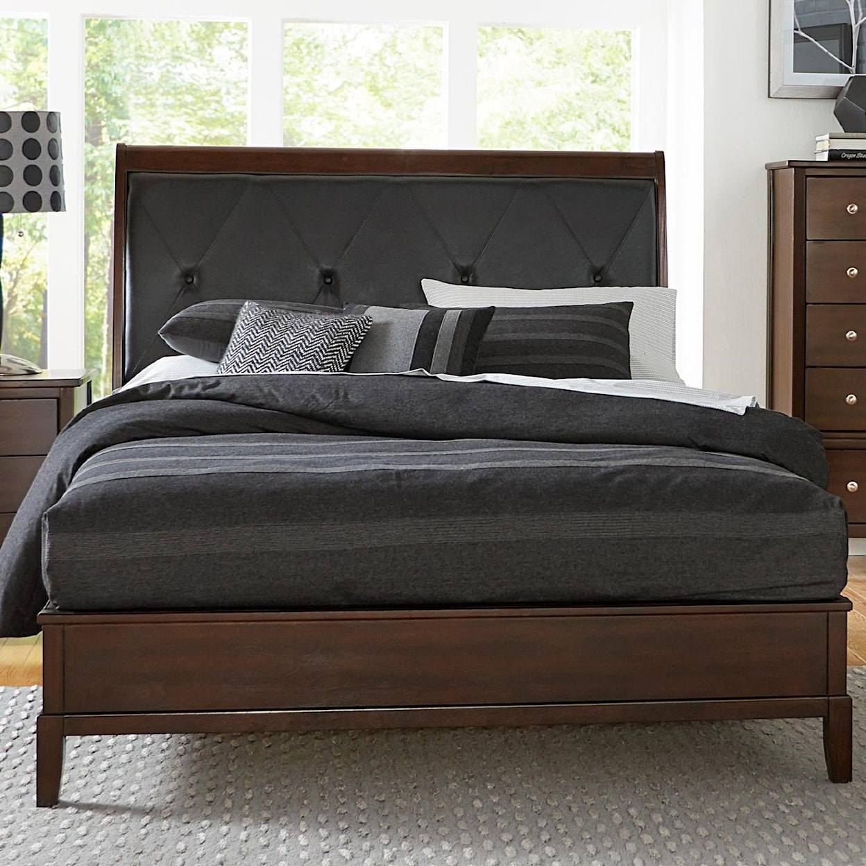 Home Style Wickham King Upholstered Bed