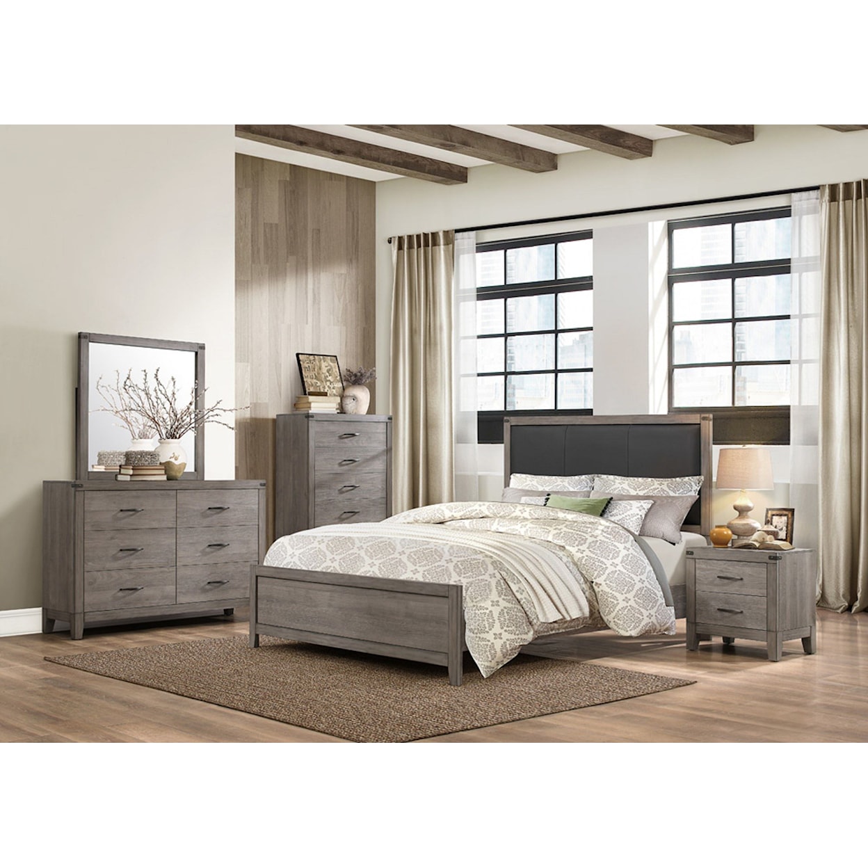 Homelegance Furniture 2042 Contemporary Queen Bedroom Group