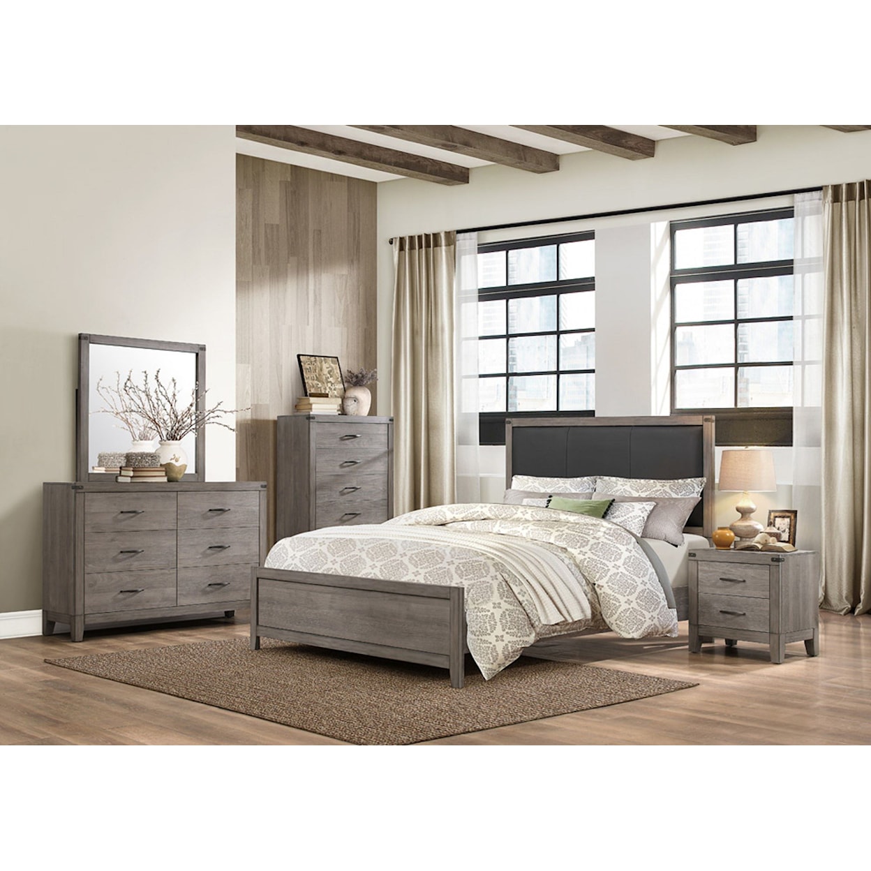 Homelegance 2042 Contemporary Queen Bedroom Group