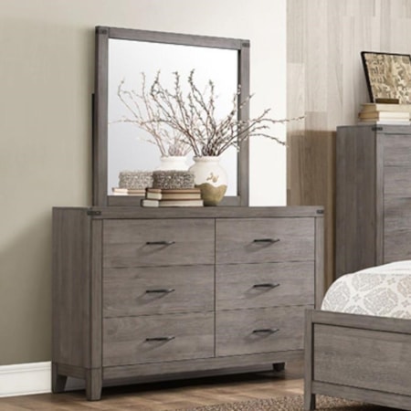 6-Drawer Dresser and Mirror Set