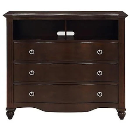 3-drawer Media Chest with Cord Holes 