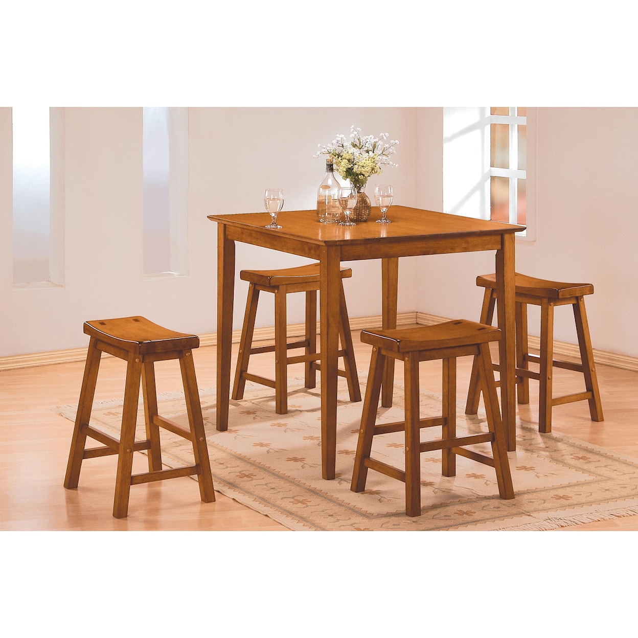 Homelegance Furniture 5302 5Pc Counter Height Dinette Set