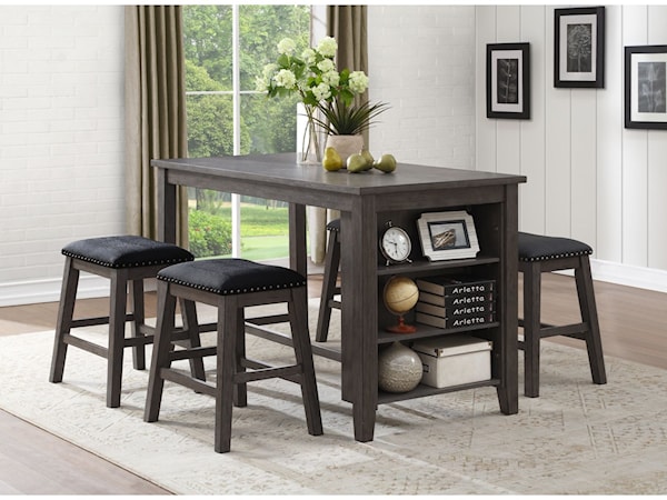 Counter Height Table and Chair Set