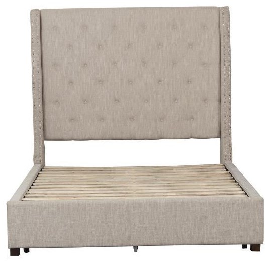 Homelegance Fairborn 5877KBE1+3EK King Platform Bed w/ Nailhead Trim