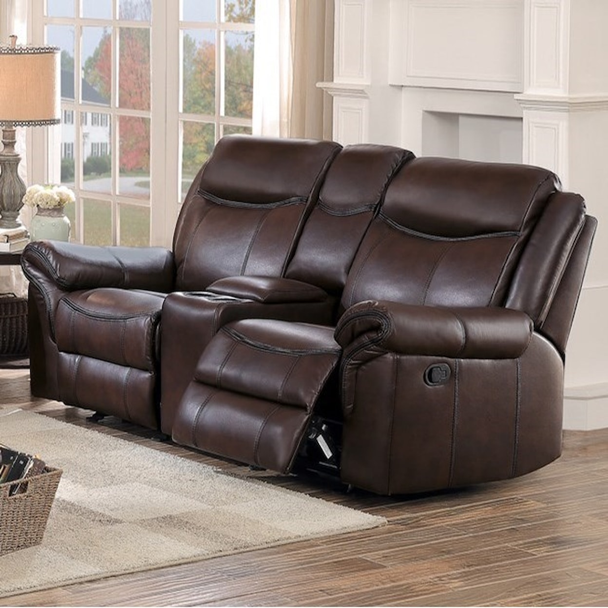 Homelegance Furniture Aram Reclining Loveseat