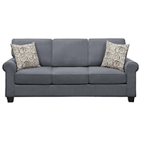 Transitional Sofa Sleeper with Removable Seat and Back Cushions