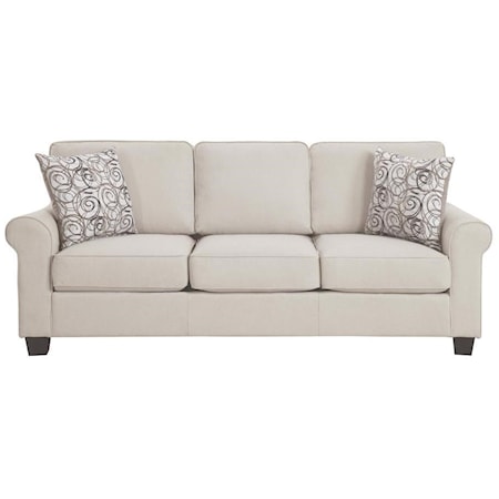 Transitional Sofa with Removable Seat and Back Cushions