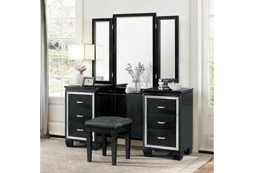 Allura Vanity Dresser by Homelegance at A1 Furniture & Mattress