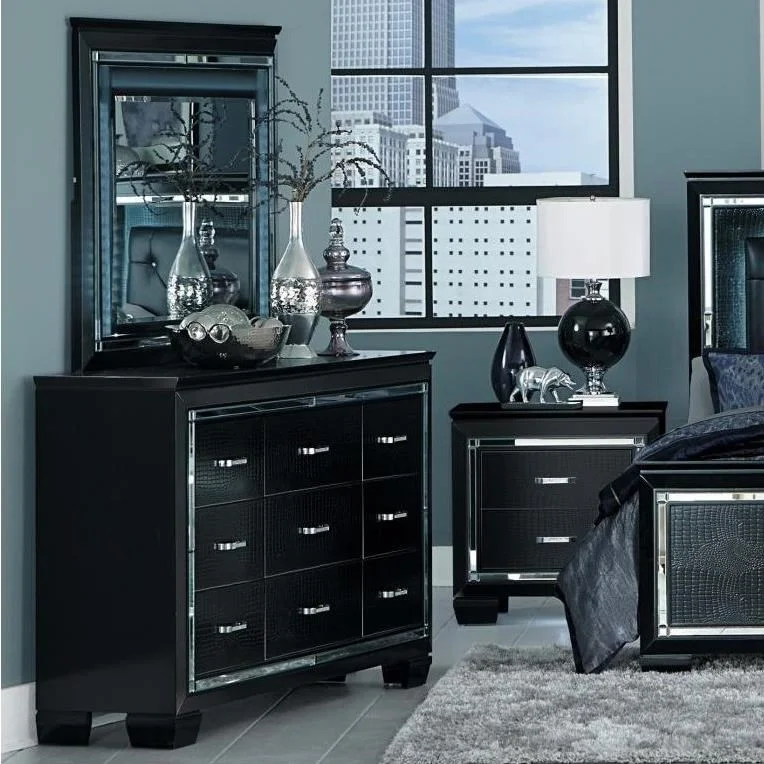 home elegance dresser Tamsin Silver Gray Metallic Dresser