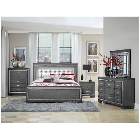 Glam 5-Piece Full Bedroom Group