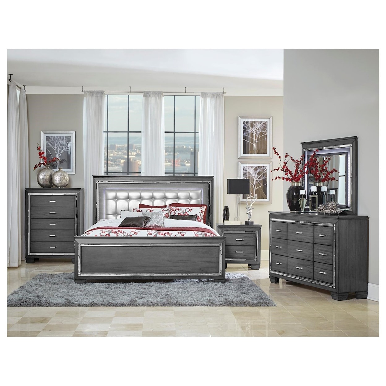 Homelegance Allura King Panel Bed