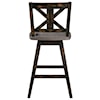 Home Style Neo Black Counter height swivel barstool