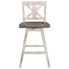 Home Style Neo White Counter Height Swivel Barstool