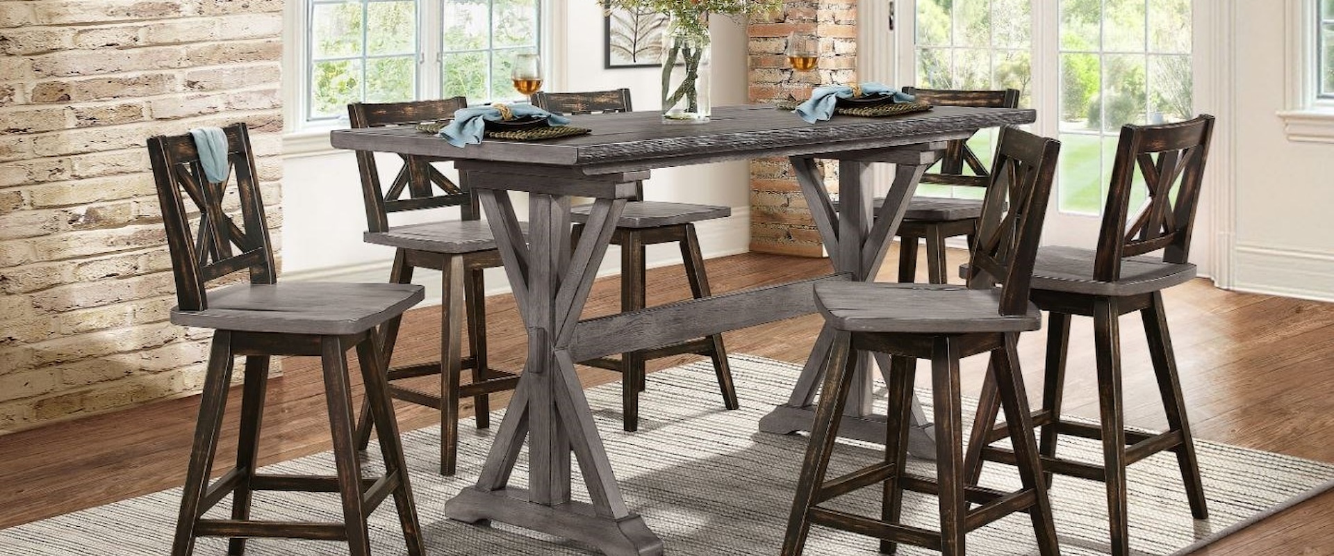 7-Piece Counter Height Dining Set