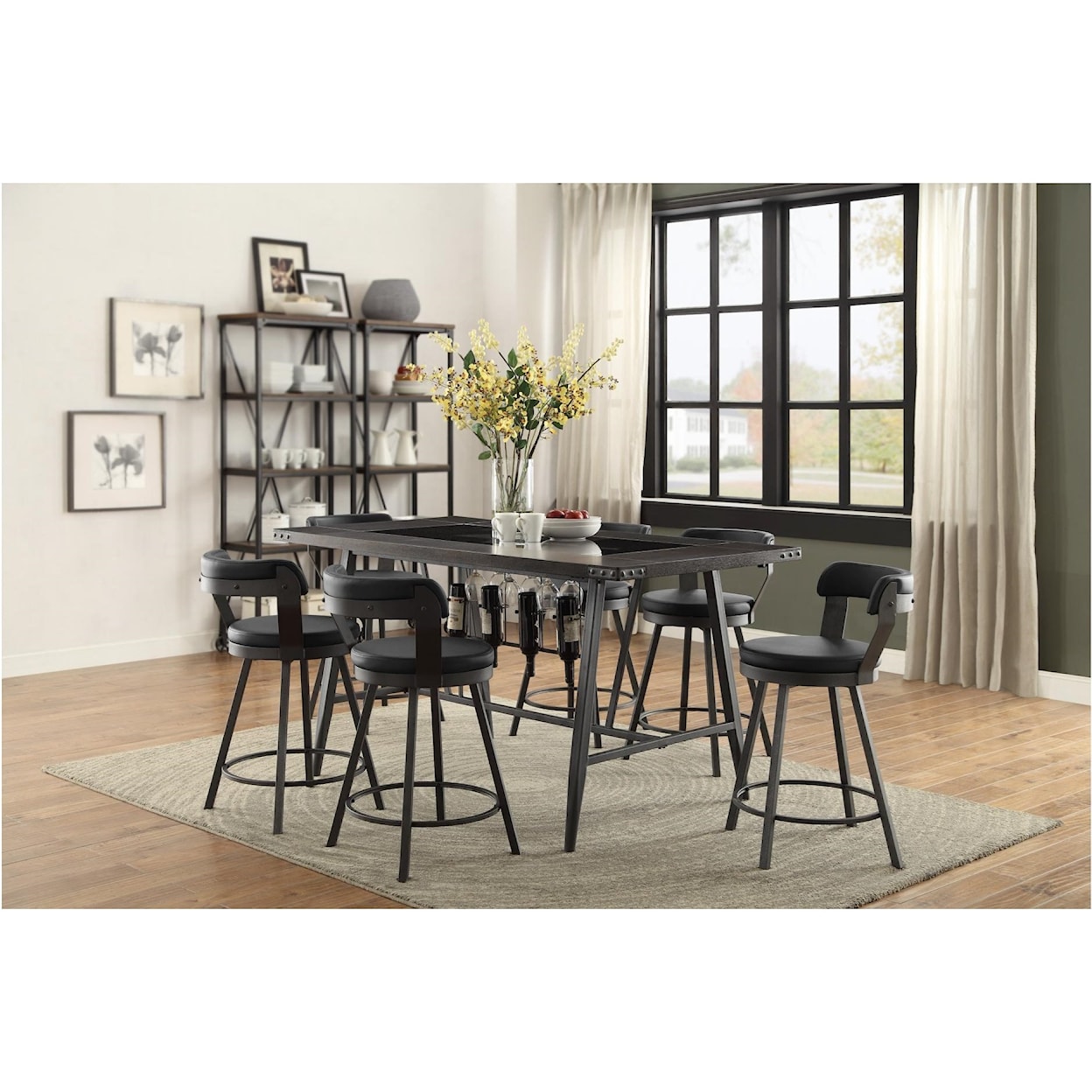 Homelegance Appert 7 Piece Dining Set