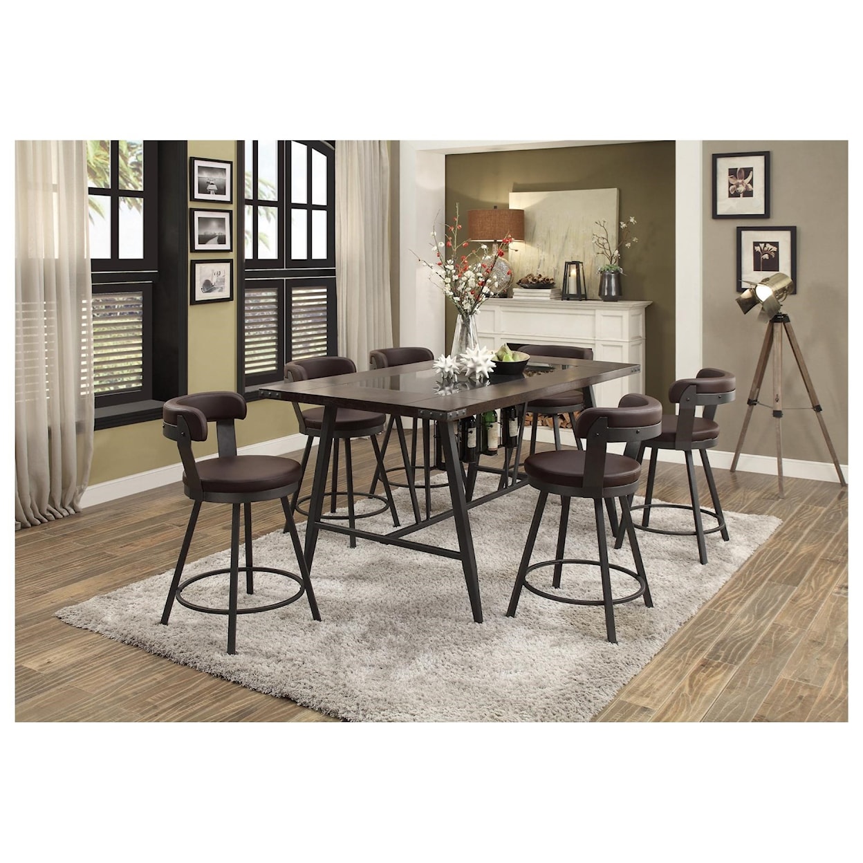 Homelegance Appert 7 Piece Dining Set