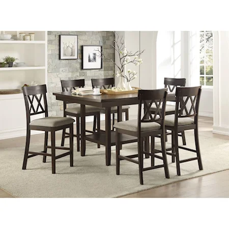 7-Piece Counter Height Table and Chair Set