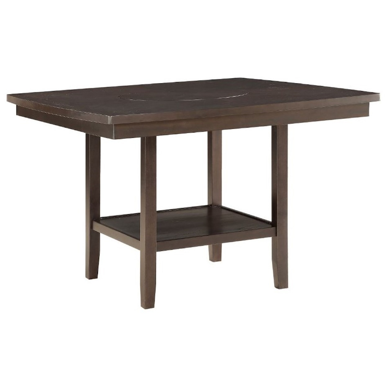 Homelegance Furniture Balin Counter Height Table with Lazy Susan